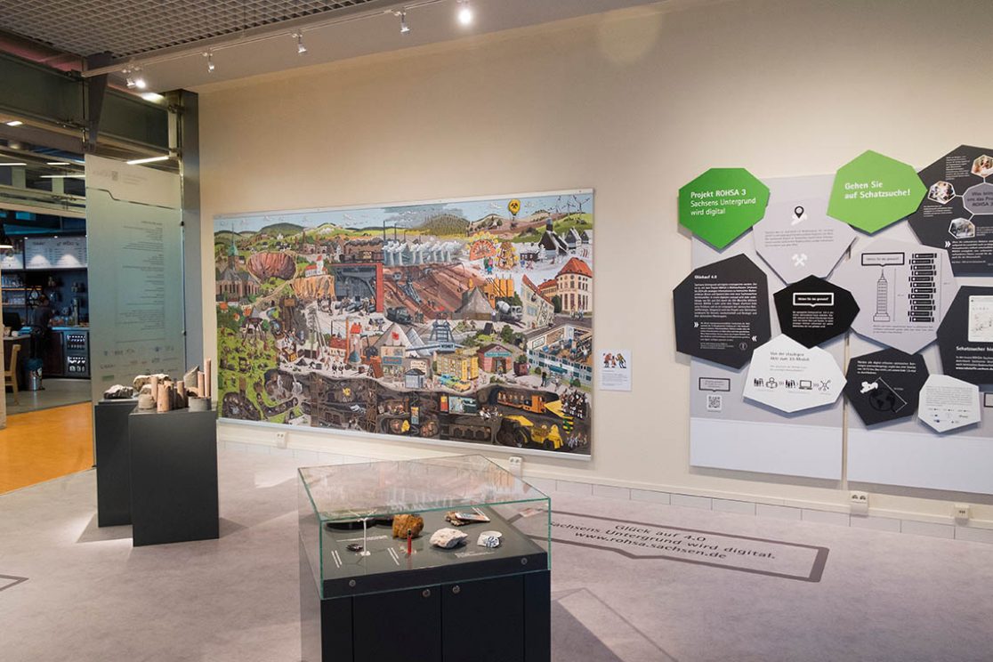 Wimmelbild Bergbau Sachsen