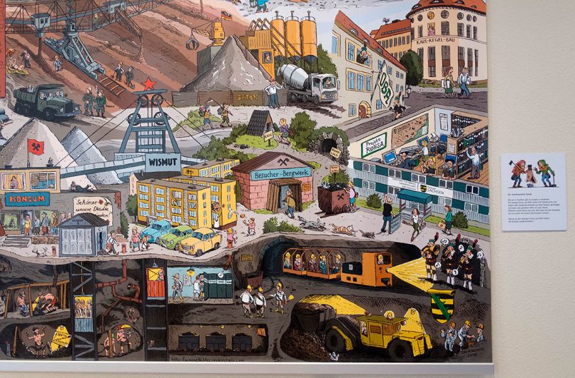 Wimmelbild Bergbau Sachsen