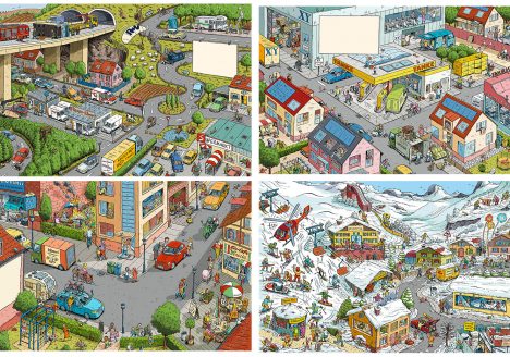 Wimmelbilder von Ivo Kircheis für R+V Versicherung